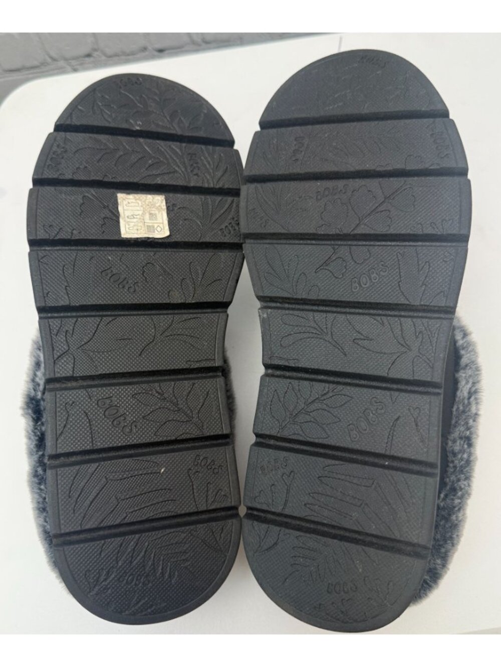 BOBS Skechers Keepsakes Lite Slipper Clog  Size 9 Womens Faux Fur Black Shoes - Picture 11 of 12